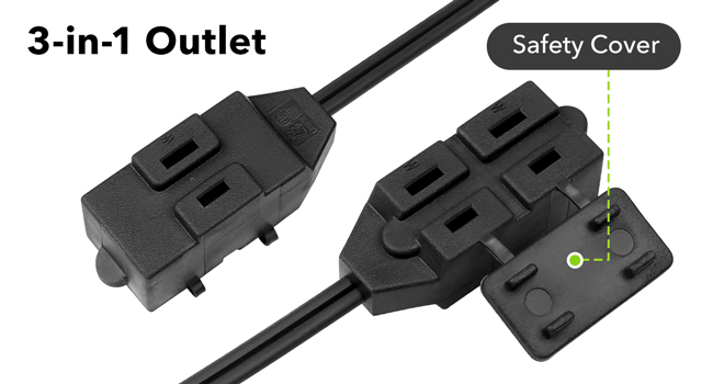 3 OUTLET INDOOR EXTENSION CORD