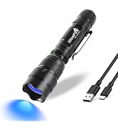 ULTRAFIRE Single Mode Blue Light Flashlight, Blue LED Flashlight for Night Fishing, Hiking and Co...