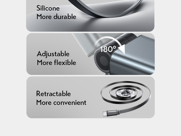 Retractable Car Charger USB C Fast Charging