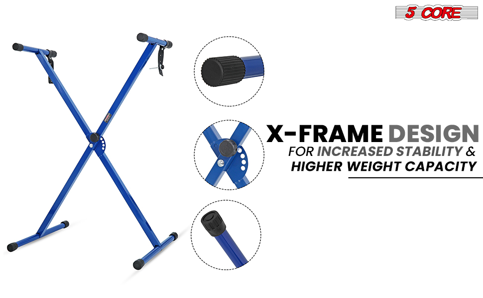 Keyboard Stand Single X Style 7 Adjustable Digital Electric Piano 61 76 88 Keys