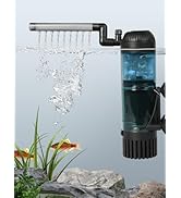 UPETTOOLS Aquarium Filter Fish Tank Filter with Fluid Bed Sponge Filter Multiple Function Ultra-S...