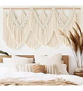 IOWER Macrame Wall Hanging Wedding Hanger Macrame Wall Decor Dorm Craftsmanship Handmade Tassel K...