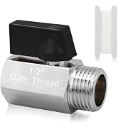 FOWSRHRG 1/2" RV Hot Water Drain Valve - Water Heaters Mini Drain Plug with Tape Brass Replacemen...