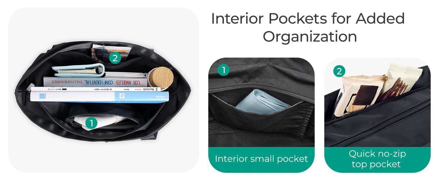 travel tote bag with compartment