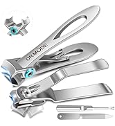 Nail Clippers for Men Thick Nails - DRMODE 16MM Wide Jaw Opening Extra Large Toenail Clippers &amp; E...