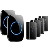 Door Chime, Wireless Door Alarm Sensor Door Entry Open Alert with 1000ft Range, 60 Chimes and 5 V...