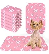 BEAUTYZOO 6 Pack Washable Pee Pads for Dogs, Reusable Puppy Pads for Potty Training, Waterproof S...