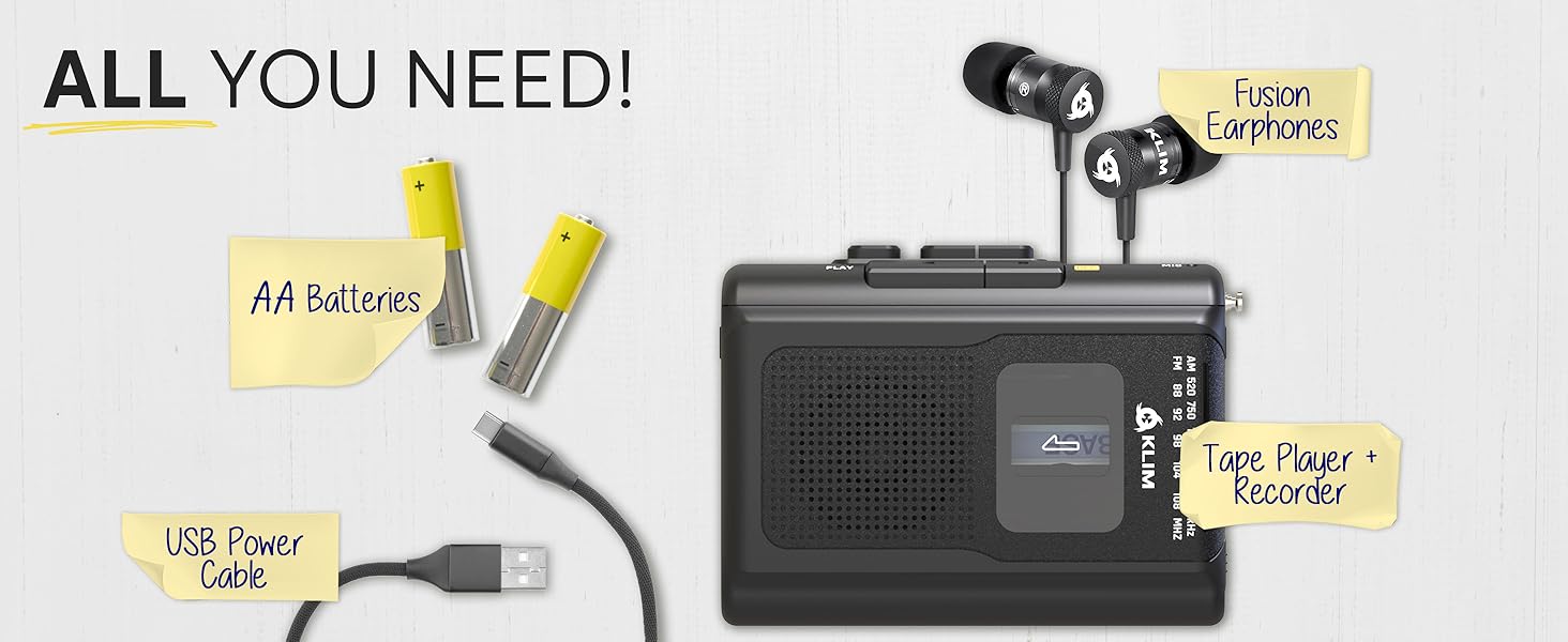 K8 Cassette Player Black