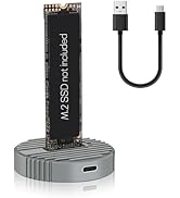M.2 NVMe SATA to USB Docking Station,10Gbps NVME SSD Enclosure Adapter for Both M.2 (M Key,B+M Ke...