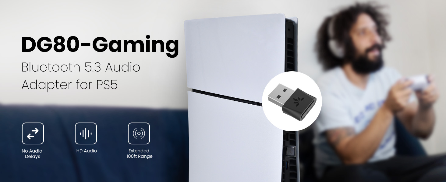 Avantree DG80 Gaming bluetooth adapter for PS5