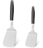 Beijiyi Stainless Steel Spatulas, 2 Pcs Metal Spatula Set for Cooking with Silicone Handle, Heavy...