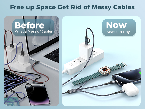 multi charging cable travel essentials for apple watch iPhone charger