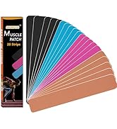 Kinesiology Tape Pro Athletic Sports (20 Precut Strips) Waterproof Breathable Athletic Elastic Kn...