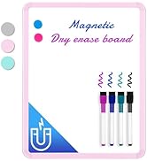 VUSIGN Small White Board Dry Erase, 14'' x 11'' Magnetic Dry Erase Board, Mini Whiteboard with Ma...