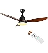 Simple Deluxe 52-inch Ceiling Fan with LED Light and Remote Control, 3-Speed Modes, 2 Rotating Mo...