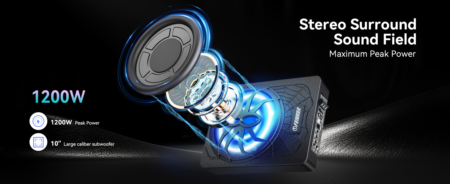 Car subwoofer,under seat subwoofers with amp,under seat subwoofer,bluetooth subwoofer for car