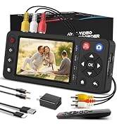 Qonakism VHS to Digital Converter with 4" HD Screen, Video Capture Recorder Convert to MP4 Compat...
