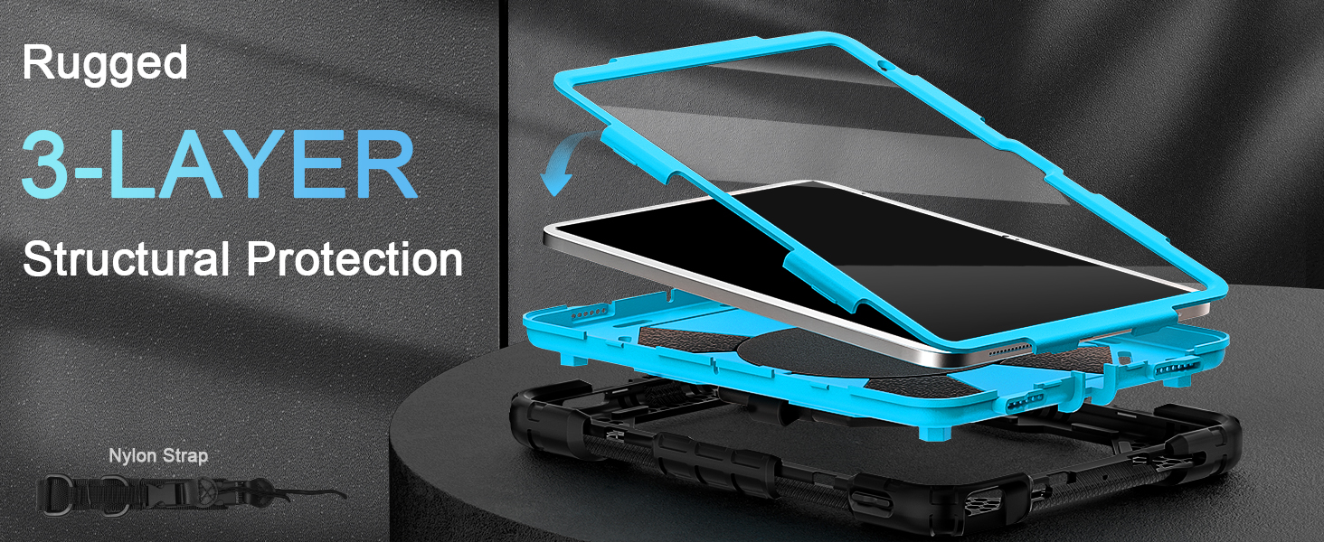 10.9 inch ipad case 10th generation with built-in screen protector