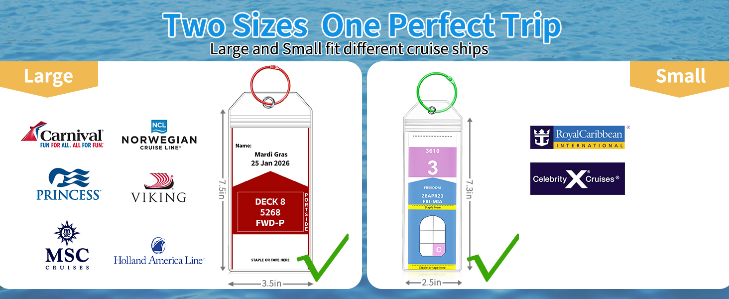 CASMONAL Large Size Cruise Luggage Tag Holders