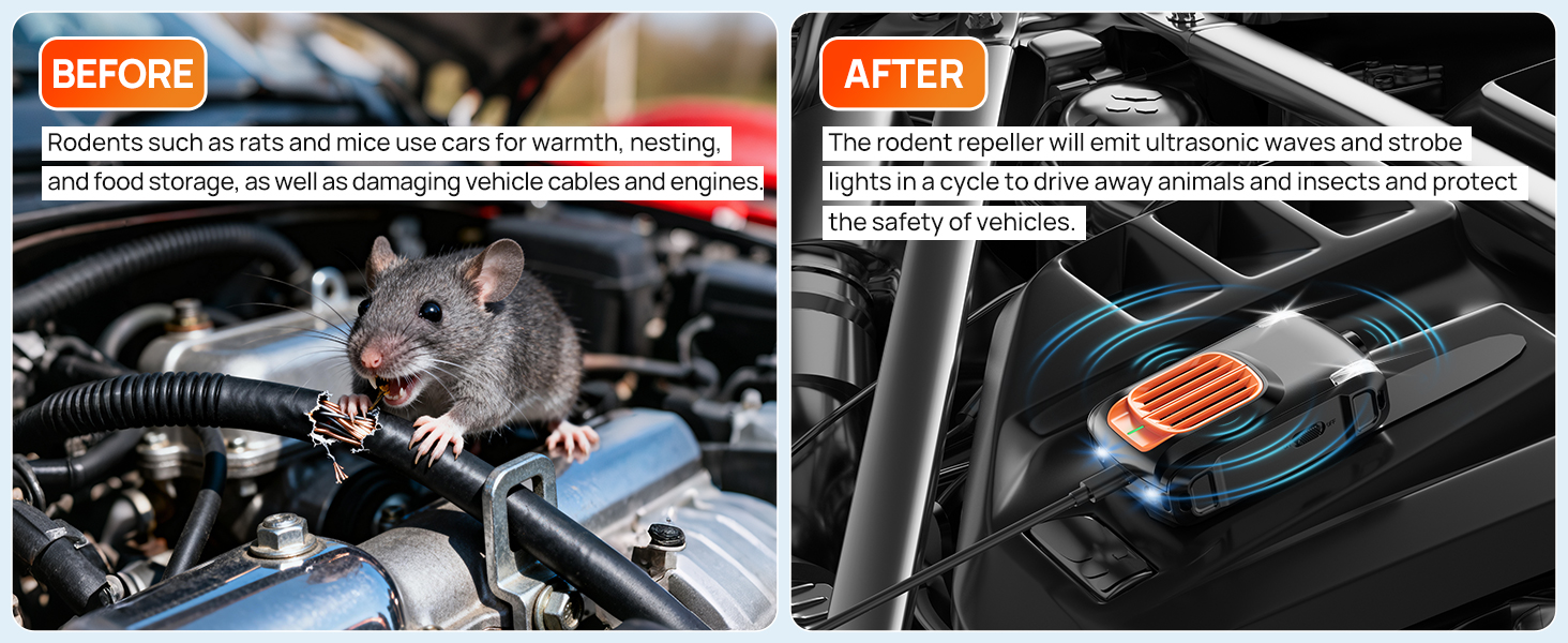 Rodent Repellent for car Engine
