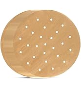 Round Air Fryer Liners, Set of 200, 8 Inch Air Fryer Parchment Paper/Bamboo Steamer Liners for Ai...