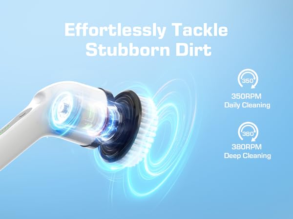Dual speed settings to effectively tackle various stains