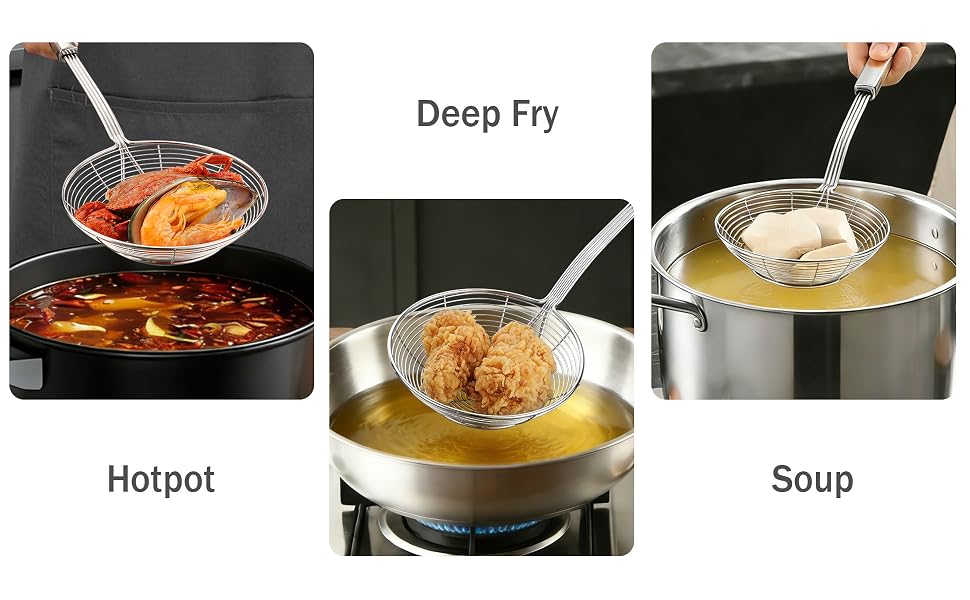 Multic usage Strainer Skimmer Spoon