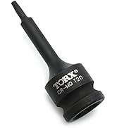 TEMO Tamper Proof T20 3 Inch Long Tamper Proof Torx Star 6 Point Black Impact Bit Socket 1/2 Inch...