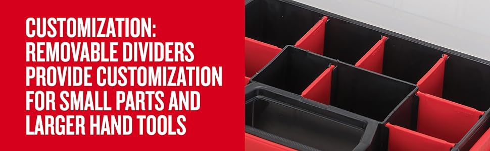 customization: removable dividers provide customization