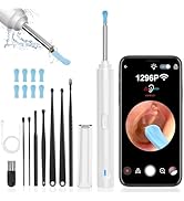 vasdaren Ear Wax Removal, Ear Cleaner with Camera with 1296P, Earwax Removal kit with 9 Ear Pick ...