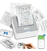 S2 Sticker Printer, PrintPods Mini Printer, Bluetooth Portable Sticker Maker with 1 Roll Paper, P...