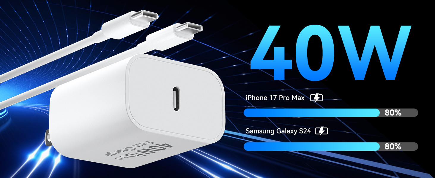 usb c charger 40w i phone 17 16 Pro Max charger fast charging