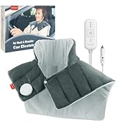Car Electric Blanket for Neck and Shoulder, Comfytemp Heated Car Blanket with 3 Heat Setting, 2H ...
