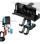 JDGPOKOO 4 in 1 Under Desk Clamp for Nintendo Switch/OLED, Switch Holder Mount with 360° Rotatabl...