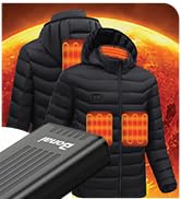 BONAI 10000mAh Portable Charger for Heated Vest, 5V 2.1A Battery Pack for Heated Jacket with Dual...