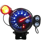 Tachometer Gauge,Geevorks 3.5 inch 12V Automotive Replacement Tachometers 0-11000 RPM with Peak M...
