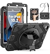 SEYMAC for iPad 9th/ 8th/ 7th Generation Case, Full-Body Shockproof Case with Screen Protector, 3...