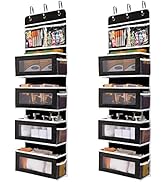 JARLINK 2 Pack 5-Shelf Over Door Hanging Organizer, Foldable Wall Mount 4 Big Pocket Large Capaci...