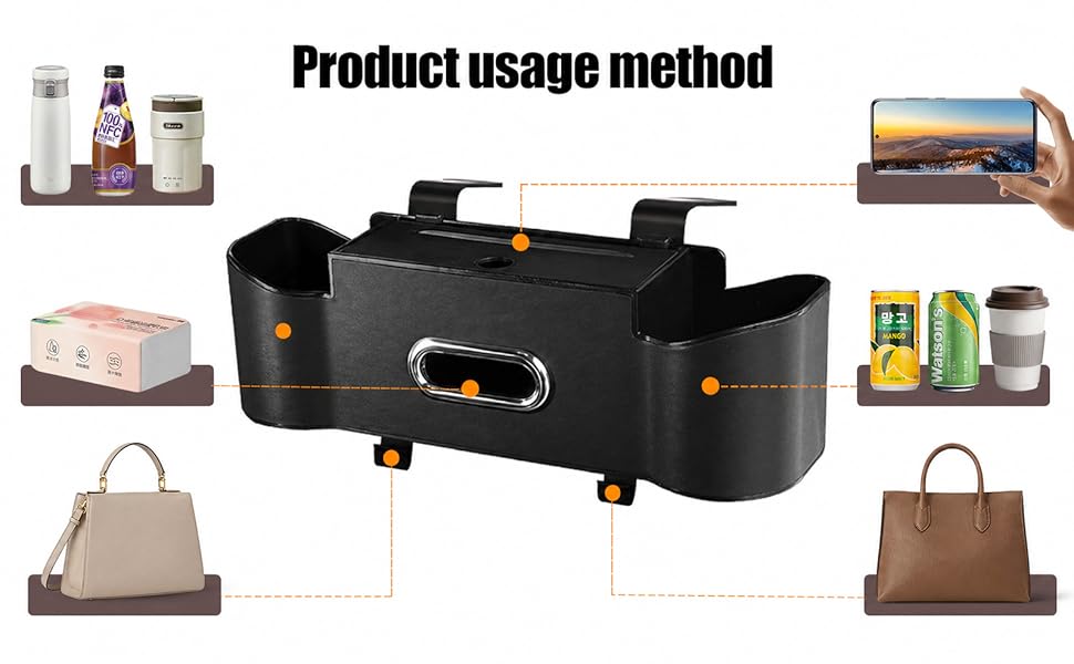 4 in 1 Multifunctional Car Back Seat Storage Box