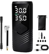 Tire Inflator Portable Air Compressor for Car Tires, 150 PSI Air Pump | Fast +5 PSI Easy Top-Offs...