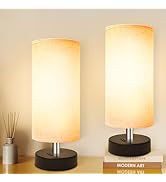 DEGNJU Small Lamp for Bedroom, Bedside Lamps for Night Stands, Mini Minimalist Table Lamp with Ro...