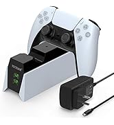 YAEYE PS5 Controller Charger, Docking Station for PS5 Dual Charger PS5 Controller, Fast Charging ...