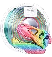 FXAAGFH Rainbow Silk PLA Filament, 3D Multicolor Printer Filament 1.75mm +/- 0.02mm, 3D Printing ...