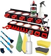 YCWF Wall-mounted Spray Bottle Holder,2 Pack Spray Bottle Storage Rack,Garage Bottle Organizer fo...