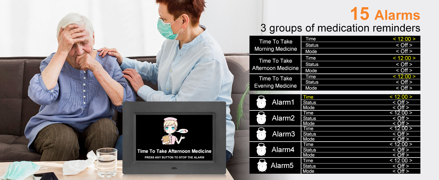 Clock with Day and Date for Elderly