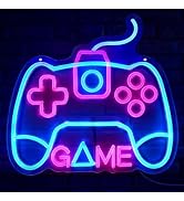 Gamer Neon Sign for Gaming Room Decor - 12.6x14in USB Powered LED Neon Lights for Teen Room Wall ...
