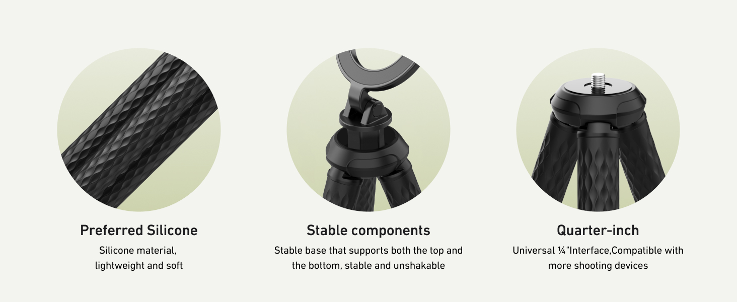 TELESIN Magnetic Flexible Tripod for iPhone