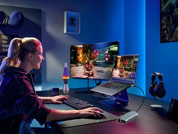 hdmi hub usb adapter to usb c thunderbolt adapter