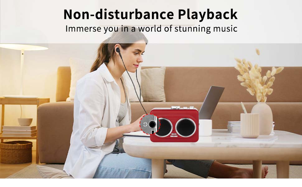 Dual Speaker Pure Stereo &amp;amp;Auto Reverse Cassette Player