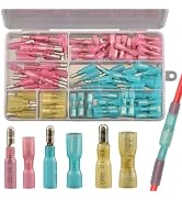 Feggizuli 110pcs Heat Shrink Bullet Wire Connectors Kit, Waterproof Bullet Connectors, Bullet Ter...